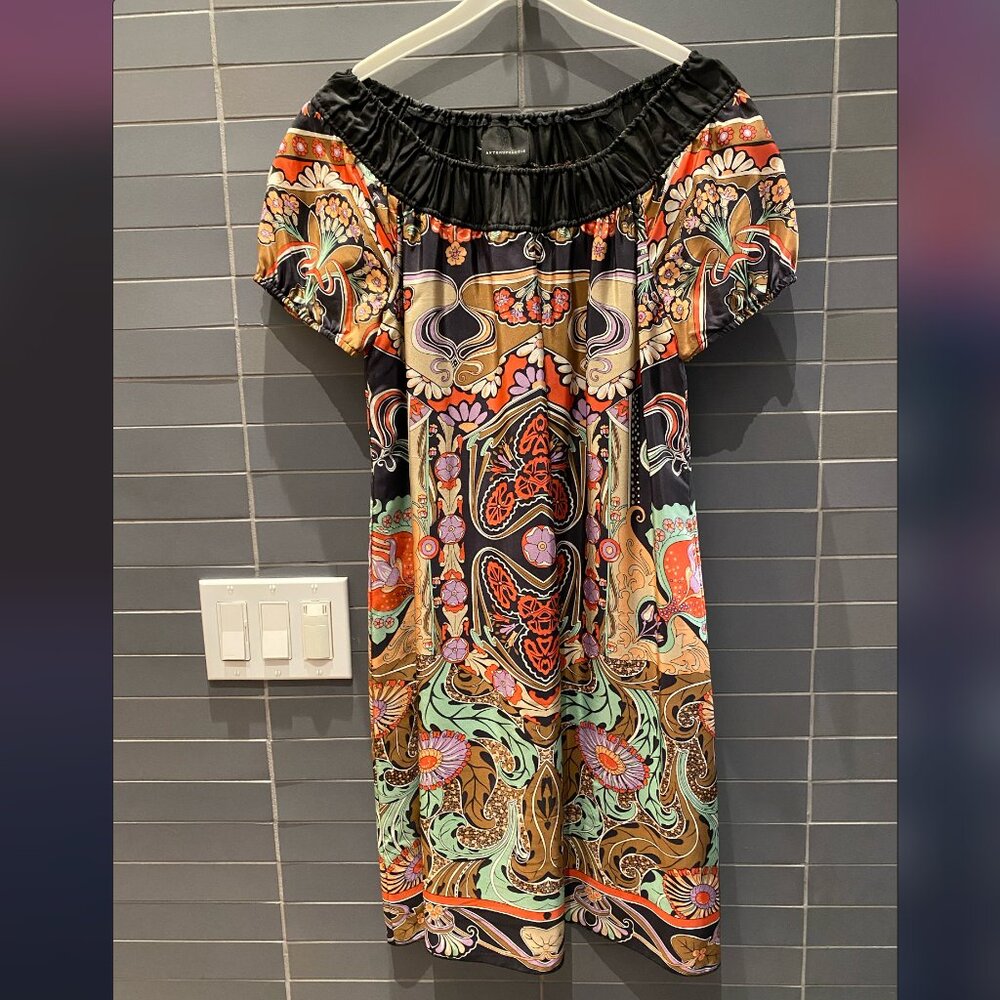 Anna Sui for Anthropologie Silk Dress, Size 2